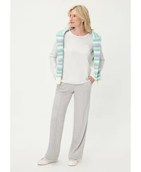 Olsen Women's Studded Trim, Casual, Stylish T-Shirt