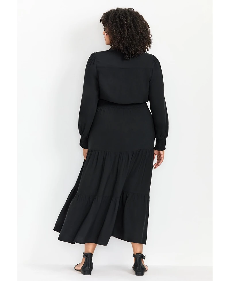 Avenue Women's Plus Shiloh Tiered Maxi Dress