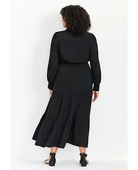 Avenue Women's Plus Shiloh Tiered Maxi Dress