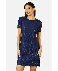 Yumi Women's Dripping Sequin Tunic Dress