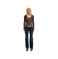 Cotton On Women's Two Tone Rib Keyhole Knit