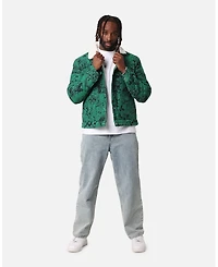 Xxiii Men's Chelsea Jacquard Sherpa Jacket, Green