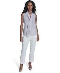 Calvin Klein Women's Sleeveless Chiffon V-Neck Top
