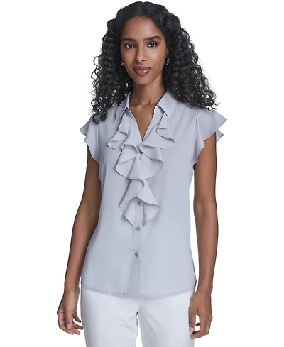 Calvin Klein Women's Solid Short-Sleeve Top