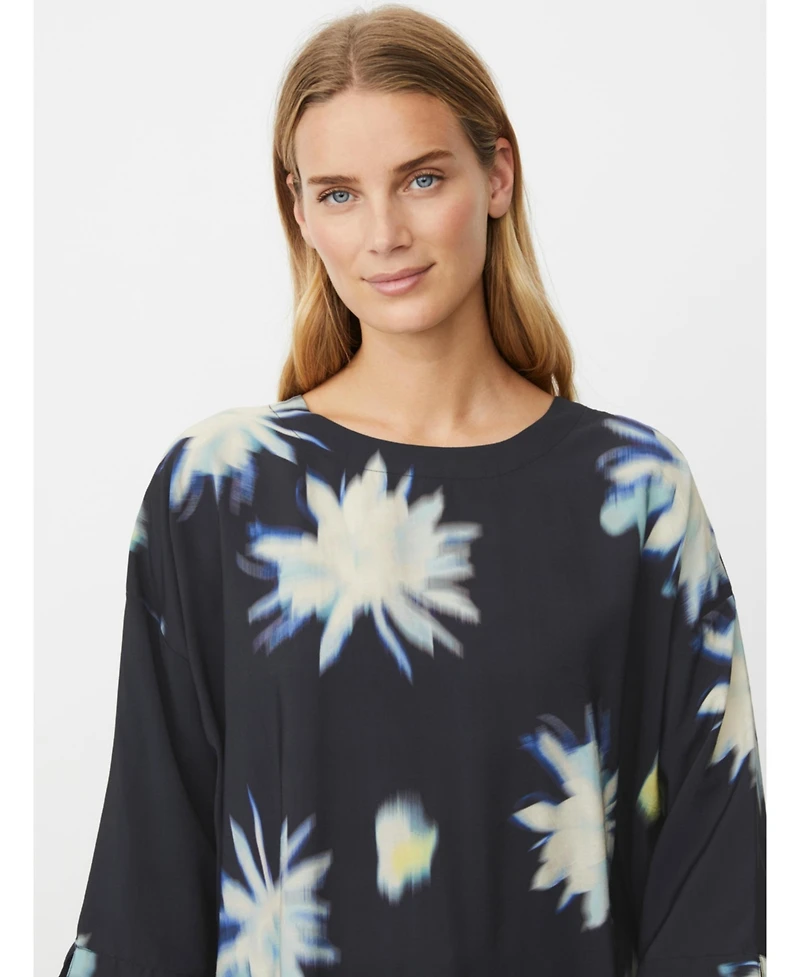 Masai Copenhagen Women's Becca 3/4 Sleeve Round Neck Blouse