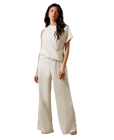 Warehouse Women's One Shoulder Drape Jumpsuit