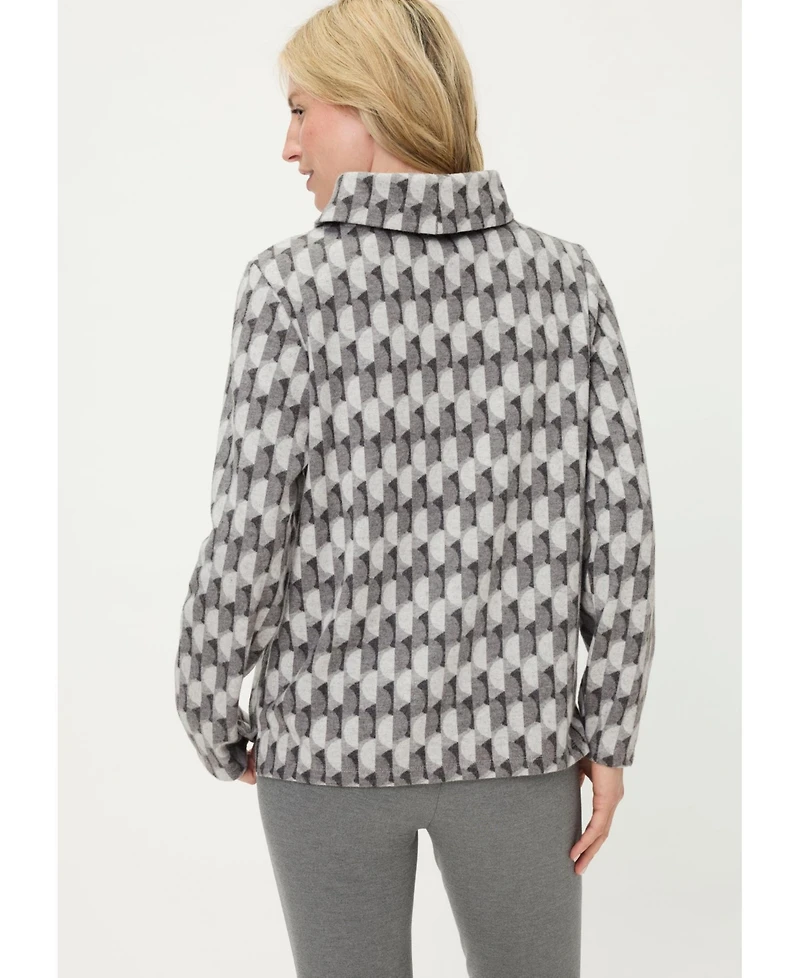 Olsen Women's Geo Jersey Top