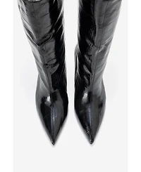 Prologue Shoes Crow Embossed Pointed Toe Boot (Women)