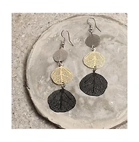 Sohi Women's Metallic Drop Earrings