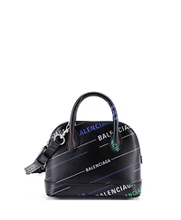 Pre-Owned Balenciaga Xxs Logo Ville Bag Printed Leather