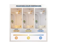 Sofucor 56-inch Modern 3-Blade Ceiling Fans with Led Pendant Lamp and Remote Control