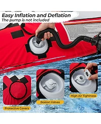 Sugift Towable Tube with Quick Connector and Drainage for Boating
