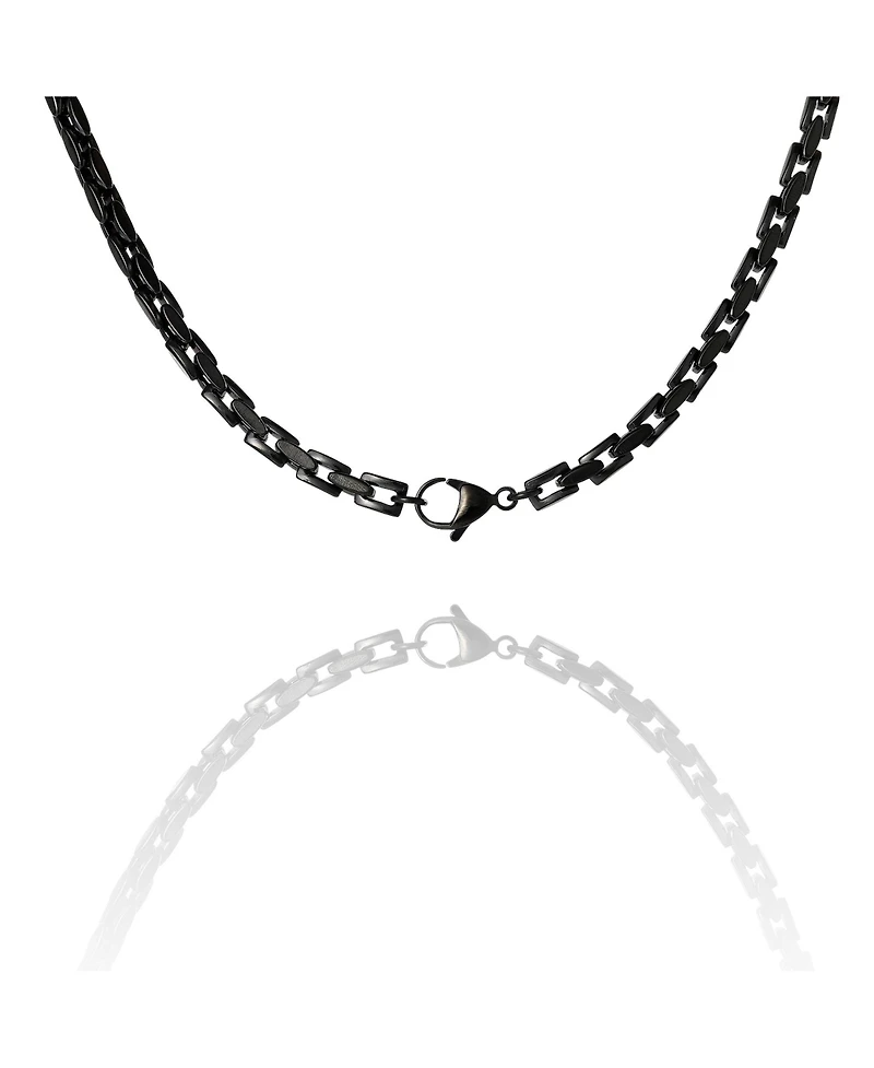 Lucky Brand Men s Black Stainless Link 22'' Chain Necklace
