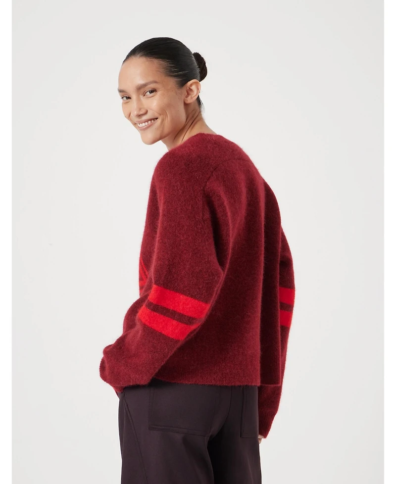 Hush Women's Varsity Jacquard Wool Blend Sweater