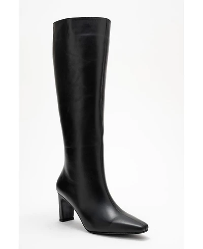 Forever & Always Shoes Velencia Leather Knee High Boot (Women)