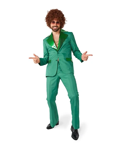 Suitmeister Men's Disco Costume Suit - Saturday Night Fever Outfit Blazer And Flare Pants White