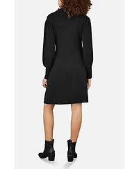 Yumi Women's Knitted Button Up Midi Dress