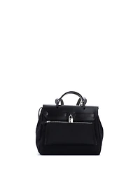 Pre-Owned Hermes Herbag Zip Leather and Toile