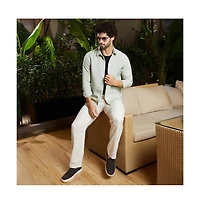 Campus Sutra Men's Ivory White Graph Check Shirt