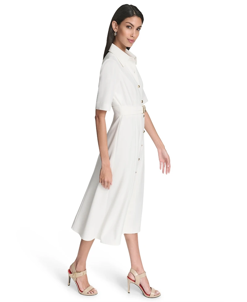 Halston Women's Collared Midi Dress
