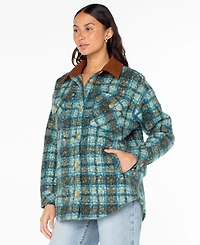 Roxy Women's Overlander Plaid Long-Sleeve Jacket
