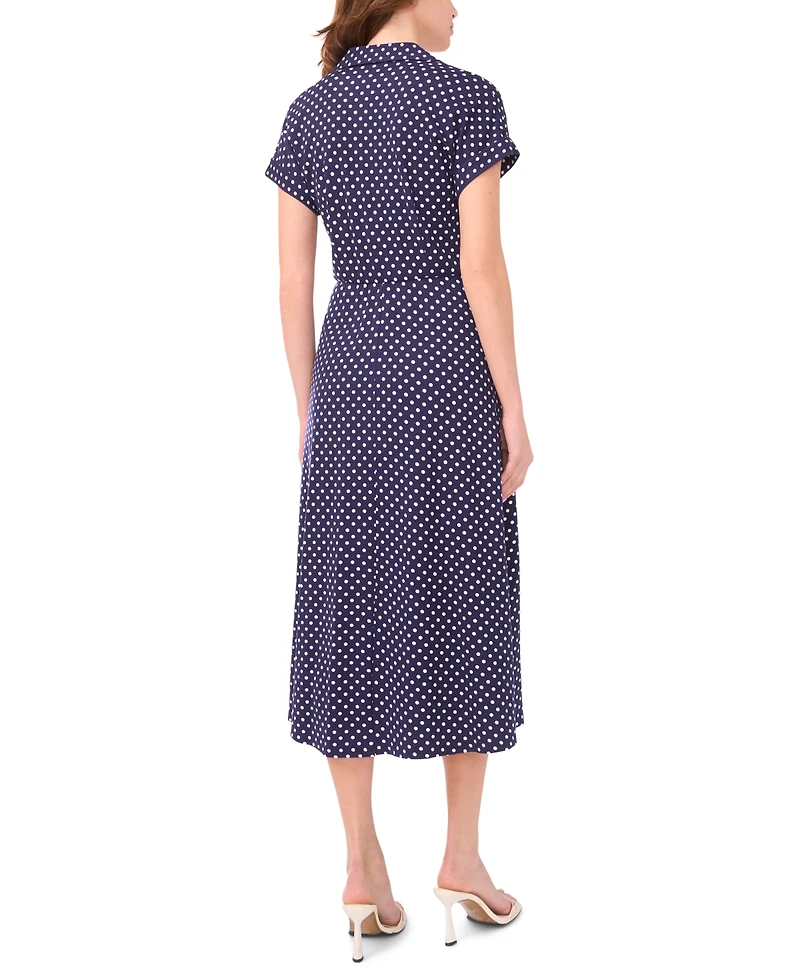 Msk Petite Belted Midi Shirtdress