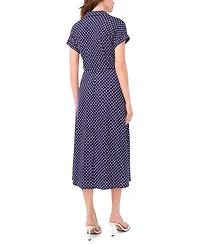 Msk Petite Belted Midi Shirtdress