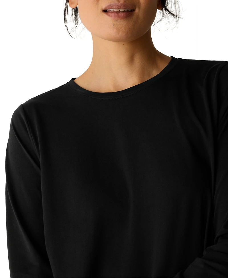 Eileen Fisher Women's Round Neck Long-Sleeve Top