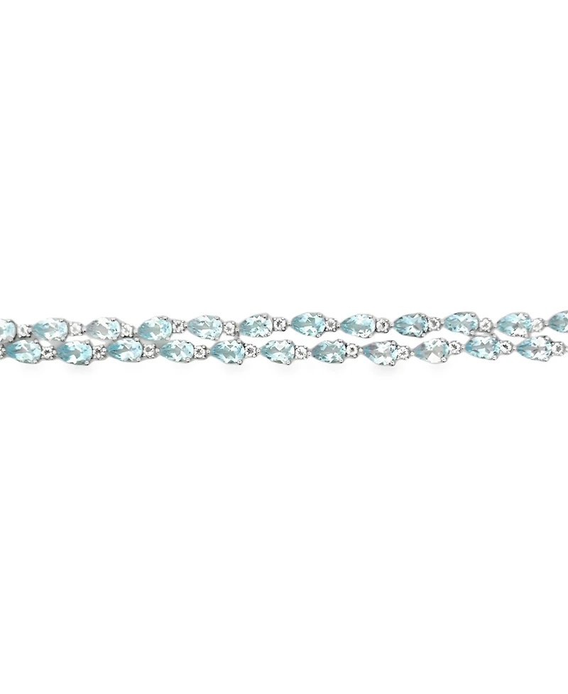 Macy's Amethyst (14.7 ct. t.w.) and White Topaz (1.65 Bracelet Sterling Silver (also Garnet Sky Blue Topaz)