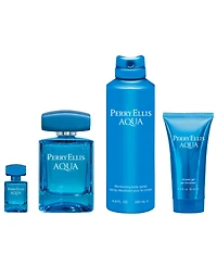Perry Ellis Aqua 4-Pc. Eau De Toilette, Shower Gel and Body Spray Gift Set