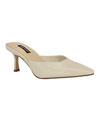 Nine West Women's Camenla Snip Toe Kitten Heel Mules