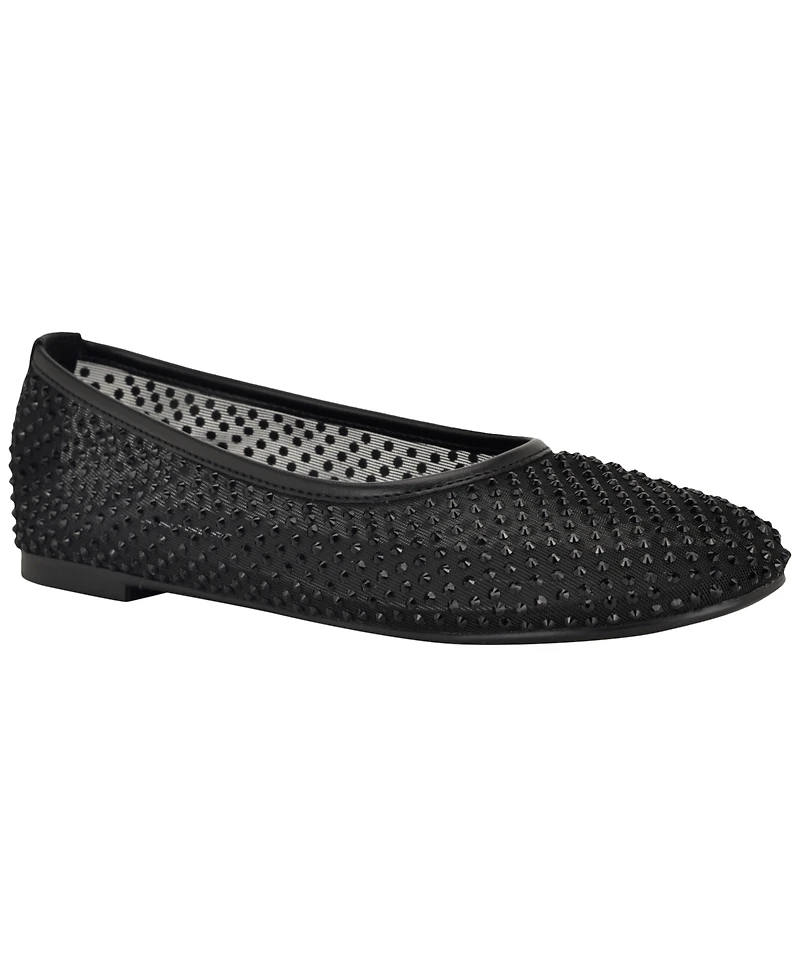 Nine West Women's Burnne Embellished Slip-On Ballet Flats