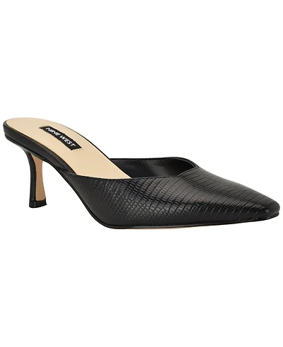 Nine West Women's Camenla Snip Toe Kitten Heel Mules