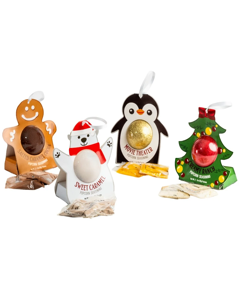 Wabash Valley Farms Holiday Popcorn Seasoning Gifts, Set of 4