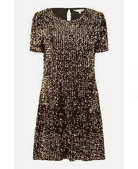 Yumi Women's Sequin Tunic Mini Dress