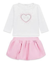 Guess Baby Girls Long-Sleeve T-Shirt and Skirt, 2-Piece Set