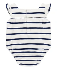 Guess Baby Girls Yarn Dye Interlock Short-Sleeve Bodysuit
