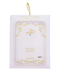 Unwritten Cubic Zirconia Gold Plated Flower Bypass Ring