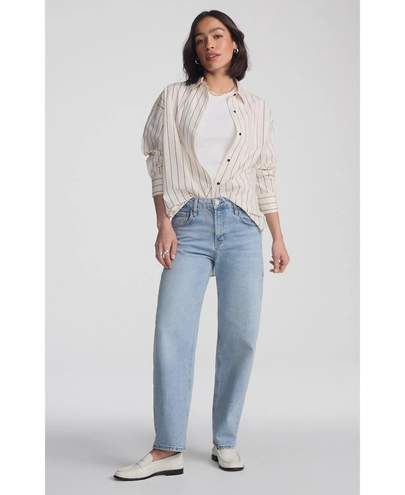 Mavi Jeans Women's Nica Baggy Light Brushed Classic Blue