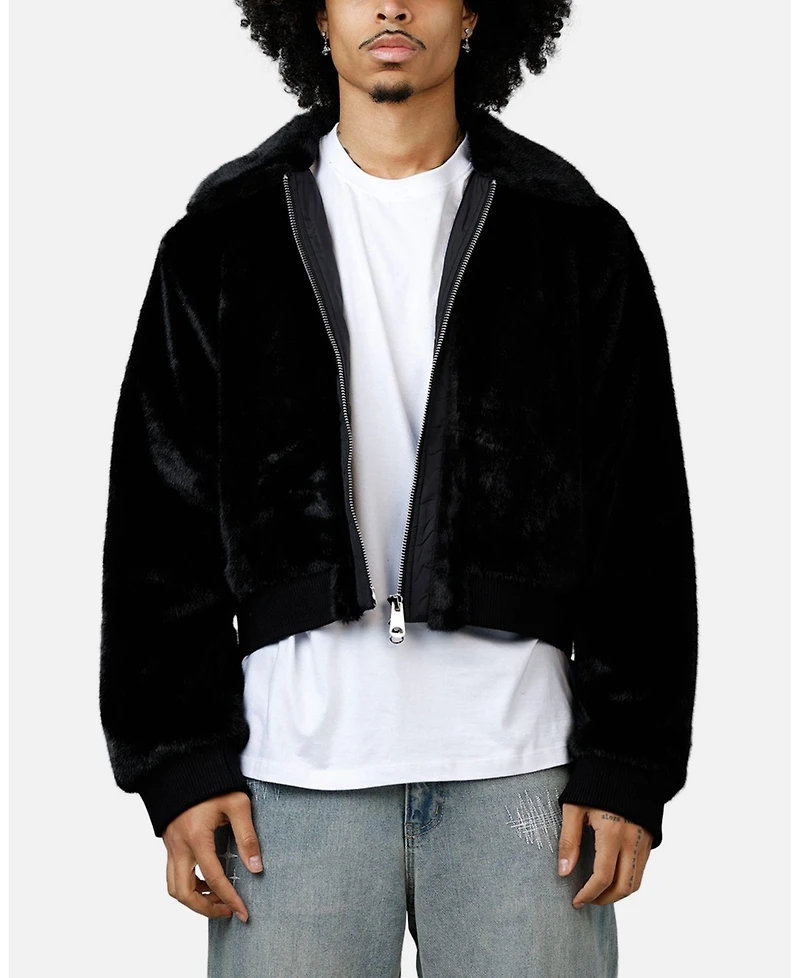 mnml Men's Night Wolf Faux Jacket