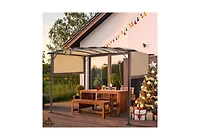 Aecojoy 9'x12' Outdoor Pergola Metal Patio Gazebos