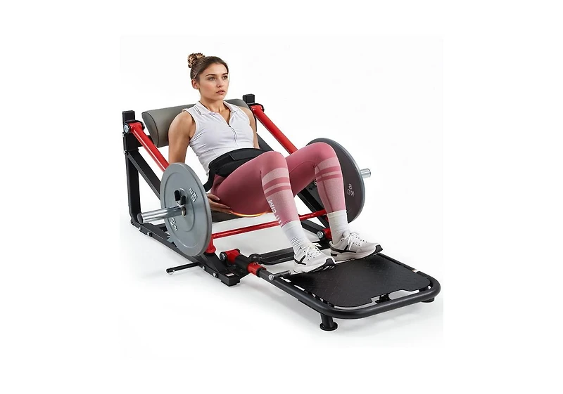 Aecojoy Hip Thrust Machine with Adjustable Footboard, 800LBS Plate-Loaded Glute Bridge Machine
