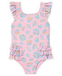 Angel Beach Toddler Girls 2T-5T Square Neck One-Piece Swimsuit