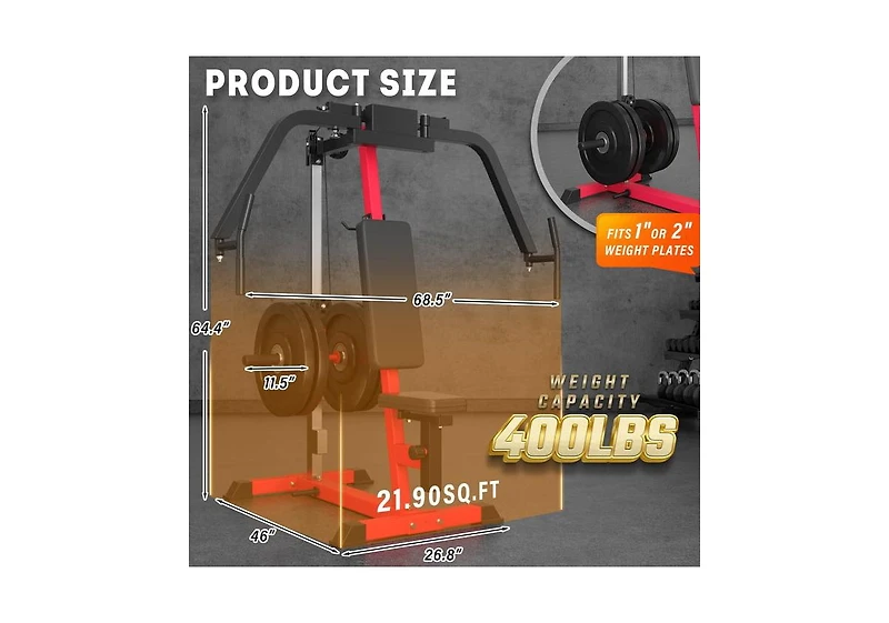 Aecojoy Chest Fly Machine, Pec Deck Fly and Reverse Delt Machine, 450lbs Adjustable Upper Body Workout Equipment for Home Gym