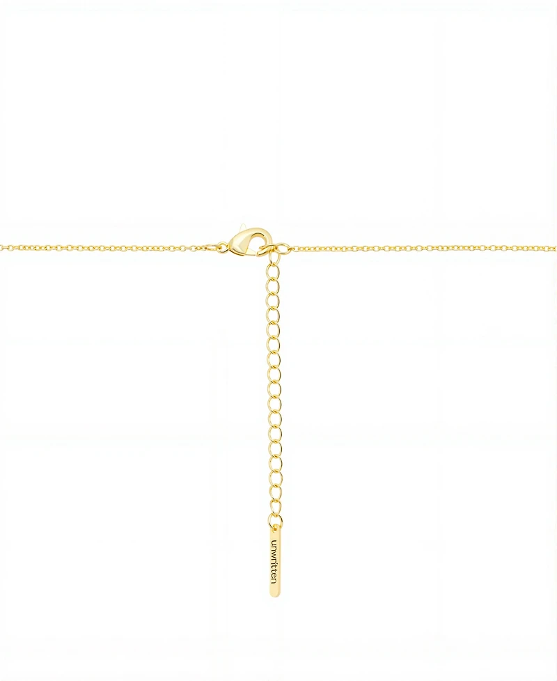 Unwritten Two Tone Faith Cubic Zirconia Cross Necklace with Extender