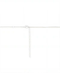 Unwritten Two Tone "Friends Forever" Plain Bar Mother Of Pearl Inlay W/Crystal Clover Necklace with Extender