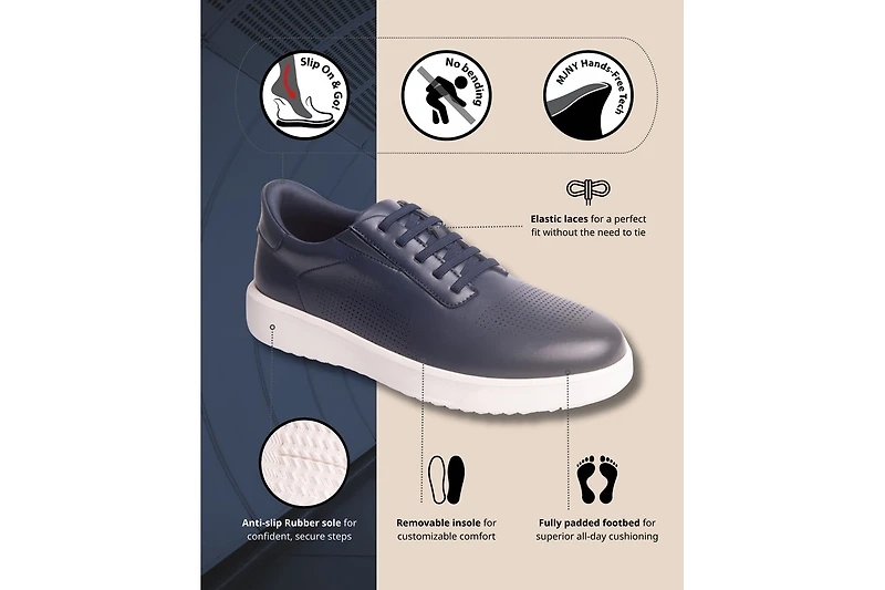 Marc Joseph New York Men's Harbor Rd Hands-Free Slip On Technology Lightweight Sneakers