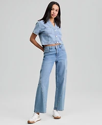 And Now This Women's Patchwork Denim Shirt, Macy's Exclusive