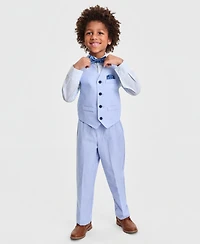 Nautica Boys' 2-7 Check Shirt, Vest, Printed Necktie, Pocket Square & Pants, 5-Piece Set
