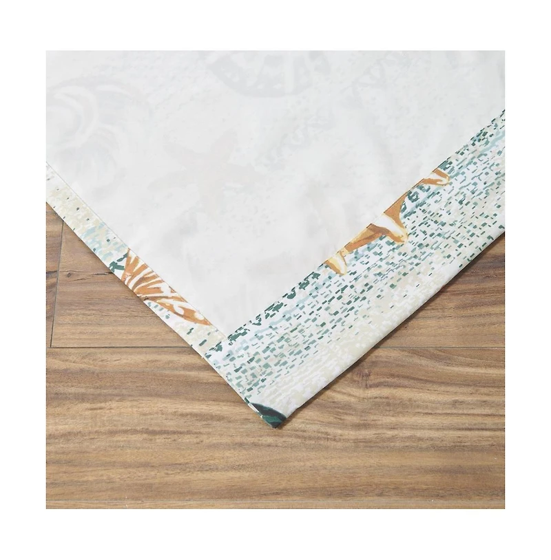 Greenland Home Fashions Kona Luxurious 3" Rod Pocket Window Valance 84" x 16" Ocean